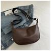 Verão Nova Bolsa Tote de Bolinho de Grande Capacidade Cor Sólida Simples Letra Estilo Literário Preguiçoso Bolsa Transversal de Ombro Único para Mulheres