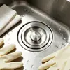 Tampa de ralo redonda de aço inoxidável para pia de cozinha, uso doméstico, à prova de odores, à prova de insetos, tampa de vedação e bloqueio de água