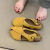 Sandálias Fechadas Estilo Vintage para Mulheres com Fivela Única, Sapatos Estilo Birkenstock de Solado Grosso para Uso ao Ar Livre, Adequados para Combinar com Vestidos, Sandálias Romanas de Calçar