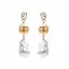 Pendientes colgantes de aleación facetada estilo retro, ligeros, que exudan un ambiente chic y sofisticado, perfectos para el uso diario, con un diseño único y discreto, y un accesorio de moda que complementa cualquier atuendo.