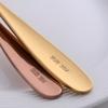 Jantar Household Square Head Ice Cream Spoon Sobremesa Jantar Spoon 304 Aço Inoxidável Long Handle Flat Bottom Spoon Grande Ouro