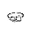 Nuevo anillo de cadena de moda europea y americana para mujer, estilo retro, apertura sencilla, joyería para parejas de estudiantes, joyería creativa con pegamento en forma de gota.