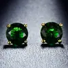 Pendientes de Cristal de Zirconia Blanca Redonda con Garras Cuatro, Explosiones Blancas K Blancas de Shein Transfronterizos para Mujer, 8 mm, Joyería de Oreja Simple de Moda Versátil