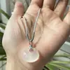 Colgante de Candado de Ágata Blanca de Chalcedony Natural de Alta Calidad, Unisex Estilo Candado de Bebé de Ágata Colgante para Bolso Adorno de Jade