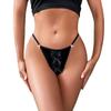 Fornecimento Transfronteiriço de Roupa Íntima Sexy Europeia e Americana de Cintura Baixa Amazon Laço Fivela Prateada Tanga Sexy Sem Costura Atacado