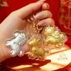 Oro Inmediatamente Tiene Dinero Cadena para Teléfono Móvil Colgante Lámina de Oro Imitación Llavero de Dibujos Animados Pony Tarjeta Pequeño Regalo Saludos de Año Nuevo