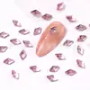 Arte de uñas Red social fondo plano forma especial luz para uñas rosa pálido punta del dedo adornos de diamantes diamantes mezclados forma especial corazón cuadrado diamante