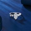 Anillo Clásico de Plata de Ley S925 con Seis Garras, Corte Marquesa de Moissanita para Mujer, Anillo de Boda de Lujo Brillante de Alta Gama al por Mayor