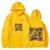 Sudadera Nueva Europea y Americana 2025 Código Bidimensional Pullover Top Holgado