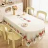 Impermeável, Resistente a Óleo, Resistente ao Calor, Lavável, Toalha de Mesa Retangular Espessa, Jogo Americano Estilo Ins para Mesa de Centro, Protetor de Mesa de Estudo, Toalha de Mesa de PVC para Jantar