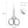 Tijeras para Cejas Belleza Tatuaje Pestaña Parche para Pestañas Tijeras Pequeñas Cabeza Redonda Tijeras para Vello Nasal Cabeza Recta Codo Tijeras para Cejas