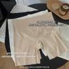 Calças de segurança de roupa interior sem costura de cor sólida dois-em-um alta elasticidade de algodão virilha anti-exposição barriga contração calças de segurança feminina