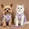Arnés reflectante anti-escape para perros que no estrangula el cuello, adecuado para perros pequeños y medianos, chaleco de paseo con correa, accesorios para mascotas