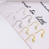 Cobre banhado a ouro real 18K com contas gancho de orelha plana 14K cor de ouro retendo brincos brincos brincos diy acessórios materiais artesanais
