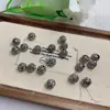Pulsera de flor de plata de Xizang chapada en aleación, con cuentas tejidas, cuerda trenzada, cuentas para la cintura, accesorios de joyería hechos a mano con cuentas, DIY