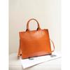 Bolsa Feminina de Couro de Vaca Couro Encerado a Óleo Couro Curtido Vegetal Retrô High-End Nova Bolsa Tote Bolsa Grande Comércio Exterior Transfronteiriço Pasta