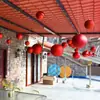 Atmosfera Festiva Bola Decorativa Vermelha Brilhante Fosca Glitter Plástico Bola Pendurar Teto Ar Pingente Decorativo