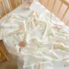 Lençol de Cama de Gaze de Algodão de Bambu Camada Dupla Verão Absorvente de Suor Respirável para Recém-Nascidos Crianças Estudantes Dormitório Lençol de Cama Patchwork
