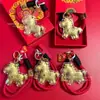 Año del Caballo Oro Puro 999 Hazte Rico Inmediatamente Llavero Accesorios que Contienen Oro Colgante Creativo Hazte Rico Inmediatamente Colgante para Teléfono Móvil