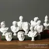 10 retratos bodegón estatuas trompeta estudio resina yeso imágenes Mini pequeño cabeza de boceto Modelo Adornos de Arte