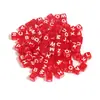 100/paquete acrílico color transparente monocolor cuadrado letra inglesa diy pulsera colgante accesorios al por mayor