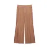 Pantalones casuales de pierna ancha a rayas sueltos de verano para mujer estilo europeo y americano 26439