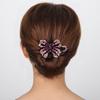 Horquilla incrustada de diamantes Estilo coreano Clip de pico de pato Tocado Horquilla simple Clip superior Accesorios para el cabello Clip de tres dientes Lazo grande para moño