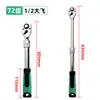 Llave de carraca de retracción rápida de grado industrial de 72 dientes, grande, mediana, pequeña, vaso ajustable extendido, ahorradora de mano de obra