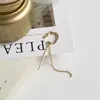 Qingdao Joyería Estilo Coreano Elegante Hermoso Cadena Larga Borla Orejera de Un Carácter Clip para Cartílago Auricular Pequeño Distintivo de Moda