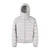Chamarra de plumón con capucha y diseño de costilla diagonal para hombre y mujer, Cálida de invierno, Moderna, Versátil, Sencilla, Manga larga, Color sólido, Sudadera con capucha