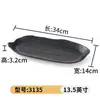 Vajilla de melamina esmerilada plato plano bajo para sushi plato hondo plato largo para restaurante plato rectangular creativo plato esmerilado comercial