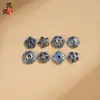 Accesorios de plata antigua, portacuentas, portaflores, tapas para cuentas, separadores de cuentas, almohadillas, accesorios para pulseras de cristal para manualidades, plata 99.9%