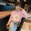 H2365 # Camiseta de Manga Larga 100% Algodón para Niñas Mayores, Nuevo Estilo 2025, Tendencia Primavera y Otoño para Niños.