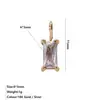 Estilo de Lujo Accesible Ins Francés Colgante Exquisito DIY Acero Inoxidable Chapado en Oro de 18K Coloridos 6*3mm Rectangulares Geométricos Accesorios