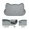 Tapete para Comida de Gato Tapete de Silicona para Comida de Mascota Impermeable Antideslizante Tapete para Alimentación de Mascotas Borde Elevado Almohadilla para Plato de Gato Grado Alimenticio