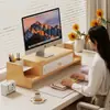 Suporte para Monitor de Mesa com Prateleira de Armazenamento para Computador Suporte para Tela de Laptop Multi