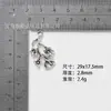 Acessórios DIY de liga de zinco 29x18mm Pingente de ramo de flor estilo chinês Colar Grampo de cabelo Brinco Acessórios de joias Atacado
