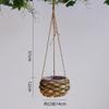 Cesta colgante de flores de paja hecha a mano Pastoral para colgar en la pared Plantación verde Maceta para flores carnosas Arte de la personalidad Cesta colgante de sauce multicapa
