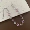 Princesa Fugitiva Flor Rosa Pedras Preciosas Pulseira Luxo Leve Pulseira de Alta Qualidade Doce Menina Moda de Nicho Joias