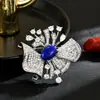 Broche de Luxo Leve e de Alto Padrão, Broche de Laço de Lápis-lazúli, Acessório Elegante para Terno, Flor de Lapela, Alfinete Elegante e Versátil