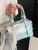 Corea del Sur Moda Tendencia Estilo Crema Simple Portátil Bolso Almohada de Cuero Suave Moda Femenina Versátil Casual para Viaje Bolso Cruzado