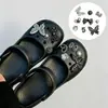 Accesorios para zapatos tipo ballet perforados DIY, accesorios de perlas y pedrería, hebillas de zapato desmontables de alta gama y decoraciones para la superficie del zapato