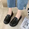 Zapatos de piel para mujer con diseño único, colección otoño 2026, piel suave, mocasines cómodos sin cordones de suela plana para trabajadores de oficina