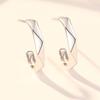 Arete de Moda Plata de Ley 925 Geométrico Irregular para Mujer Estilo Minuto Sentido de Alta Calidad Sentido de Diseño de Nicho Joyería para Orejas