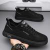 Sapatos Slip-On Masculinos, Sapatos Casuais Pilot Respiráveis de Primavera, Sapatos Esportivos Rasos Masculinos, Sapatos Brancos de Couro Impermeáveis Antiderrapantes