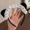 Diadema Lindo de Orejas de Gato Lolita para Mujer Cosplay Catgirl Diadema Elástica de Felpa Pinza para el Cabello de Oreja de Bestia KC Maid