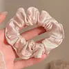 Goma para el pelo simple de satén estilo coreano para mujer, sujetador antideslizante para coleta alta, cuerda de pelo colorida, accesorio para el pelo elástico