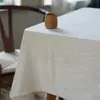 Mantel de Mesa de Café Clásico Vintage Inspirado en Zen de Color Sólido Rectangular Estilo Nórdico Algodón Lino Tela Inspirada en Zen Hecho a Medida Liso