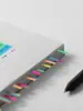 Etiquetas índice extremadamente finas se pueden escribir color notas adhesivas transparentes papelería para estudiantes etiquetas para notas de lectura