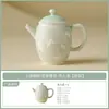 Taza de té tridimensional esmaltada "Susurro de Mariposa Niebla Verde", juego de té kung fu de alta gama para uso doméstico, taza especial de maestro, gaiwan de cerámica, tetera pequeña